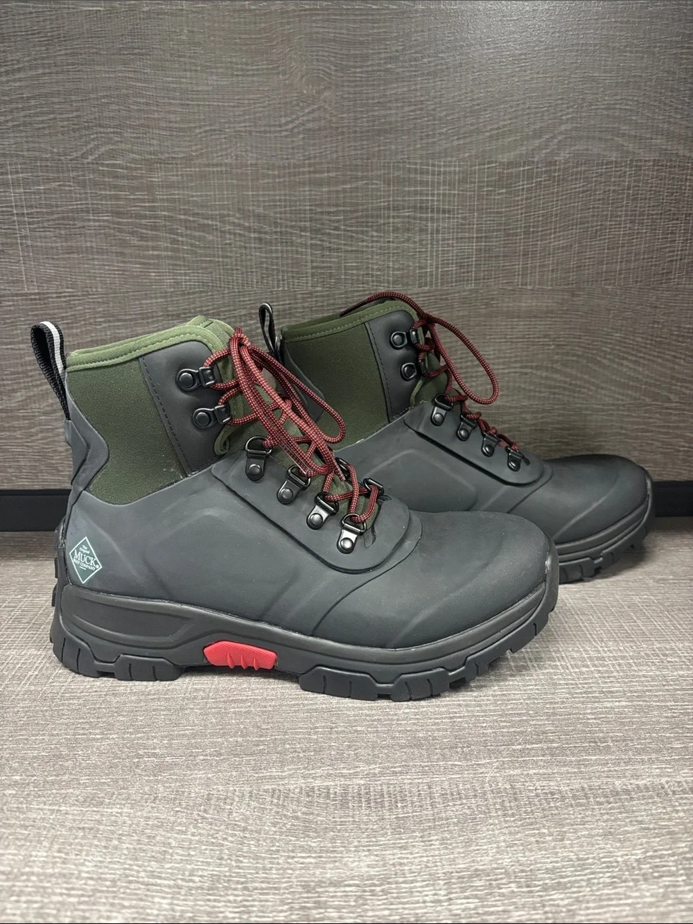Men's Muck Apex Lace-Up Up Boots (Black) - Size 7